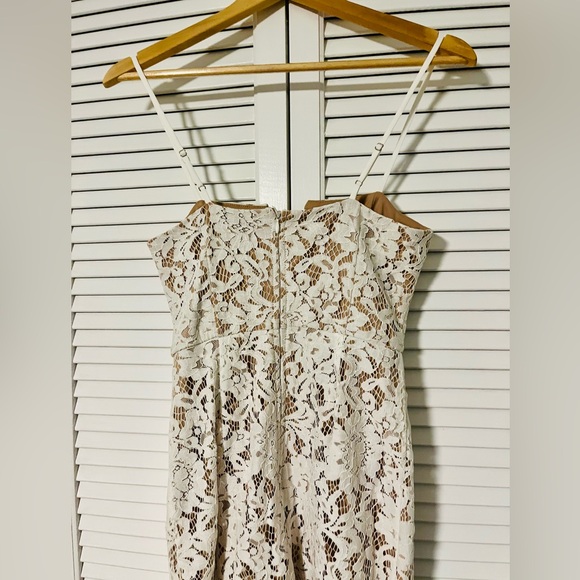 Lulu's White Lace Dress with Nude Lining - Picture 8 of 12